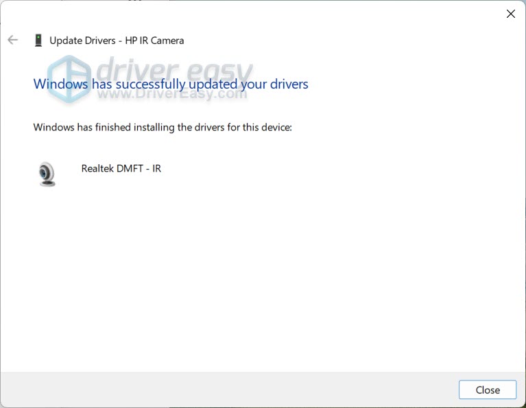 update camera driver in device manager