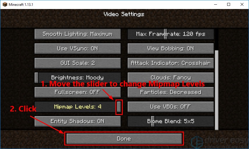 minecraft sound effects setting