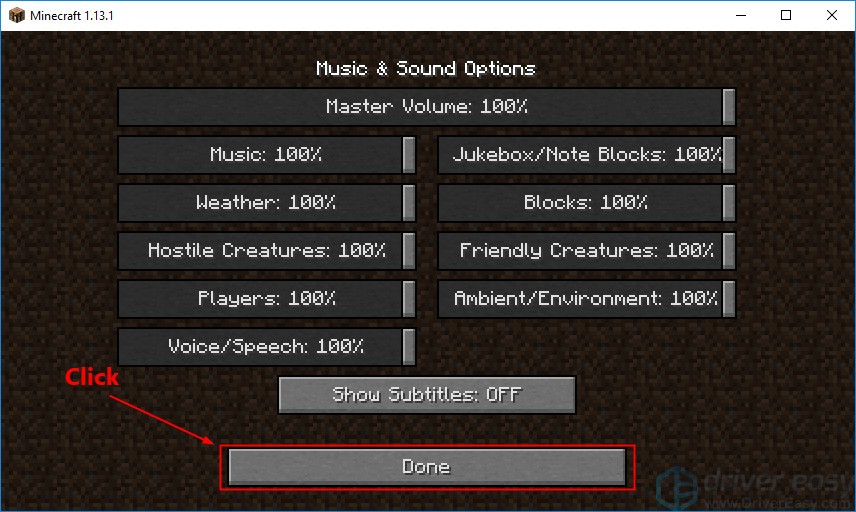 minecraft 1.9 no sound