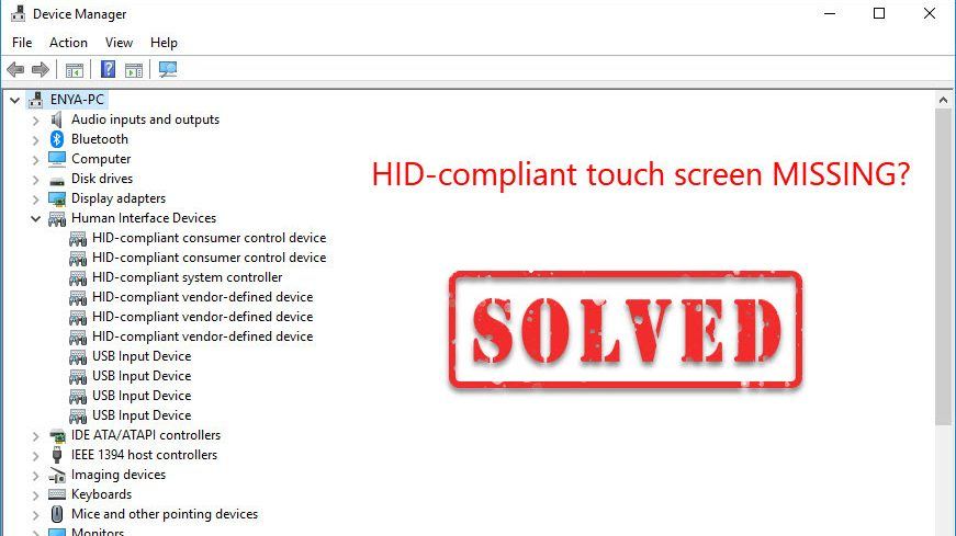 dell hid compliant touch screen driver download