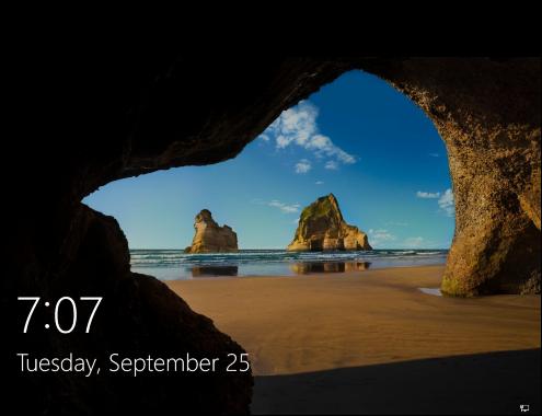 windows 10 lock screen not showing