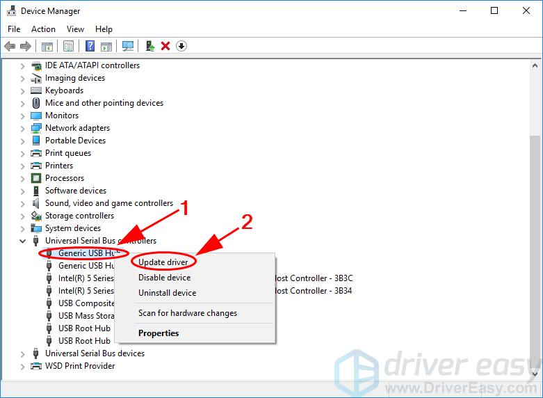 windows generic usb hub driver