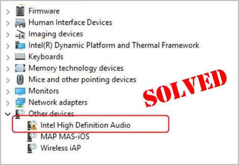 microsoft hd audio driver failure