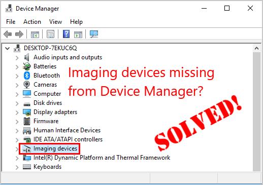 how to install imaging devices in device manager