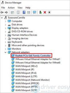 realtek pcie gbe family controller driver windows 10 update