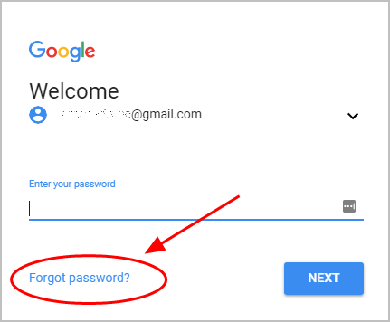 gmail master password reset