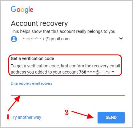forgot my gmail password recovery email
