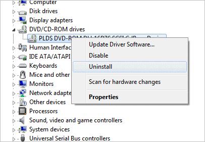 registry cd rom error