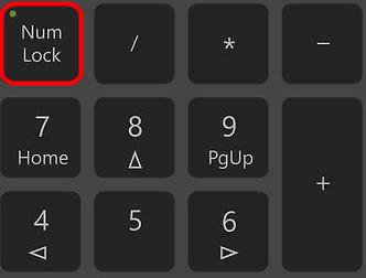 number keys not working on keyboard