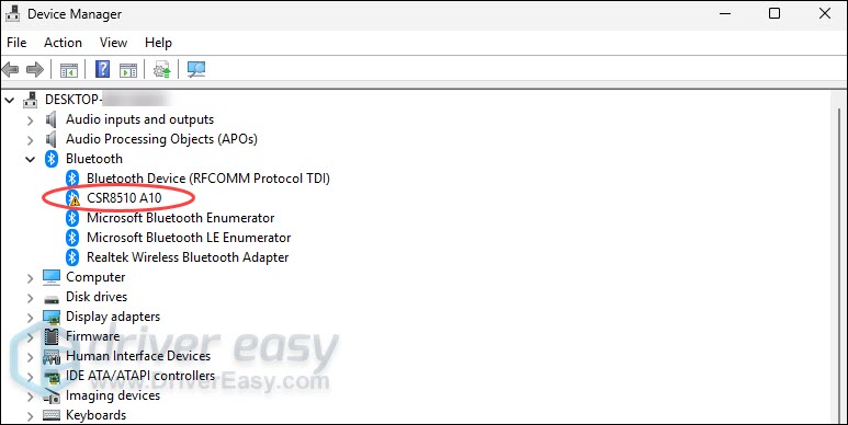 fix CSR8510 A10 driver issue