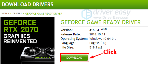Amorous Kristendom Gymnastik Latest Geforce RTX 2070 driver download for Windows 10, 8, 7 - Driver Easy