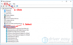 how to reinstall ethernet driver windows 10