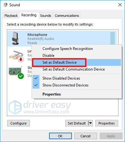 how to test microphone windows 10