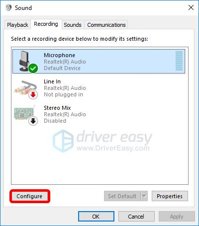 windows 10 microphone driver downloa