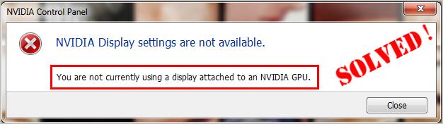 Print udslettelse Bluebell Easy To Fix You are not currently using a display attached to an NVIDIA GPU.  - Driver Easy