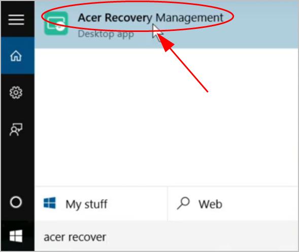 factory reset acer spin 1