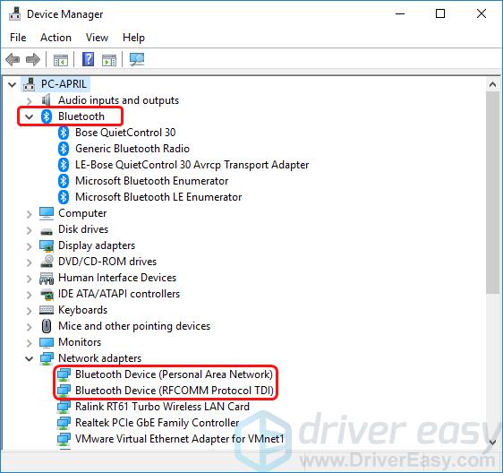 how to install bluetooth driver windows 10