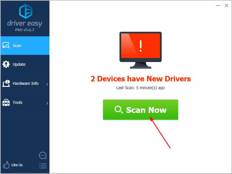 Driver Easy scan now