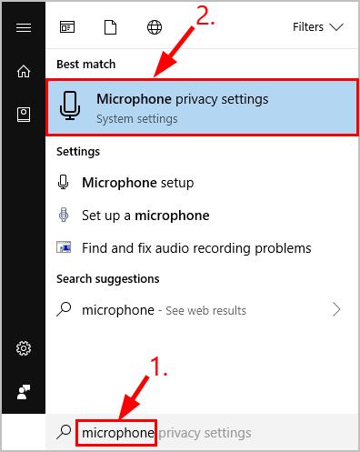 skype mic settings windows 10