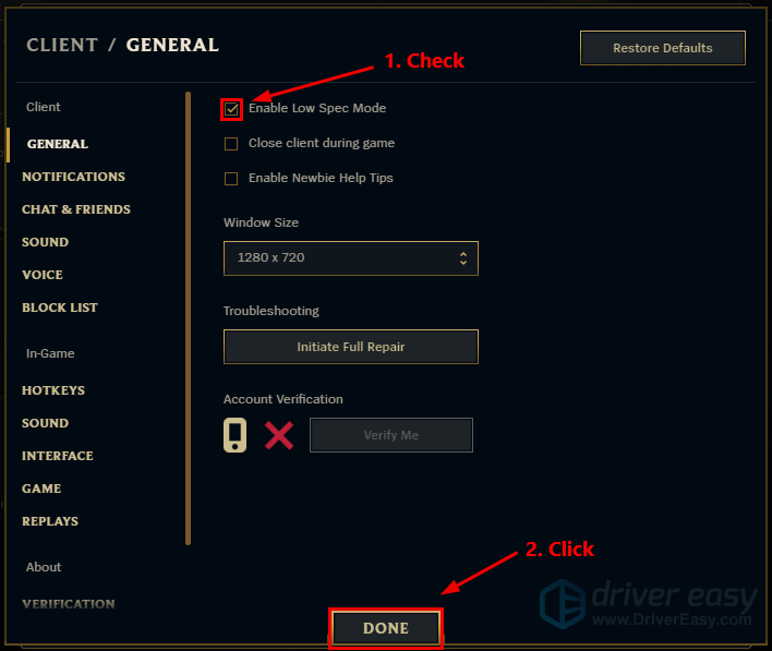 how to raise fps in lol