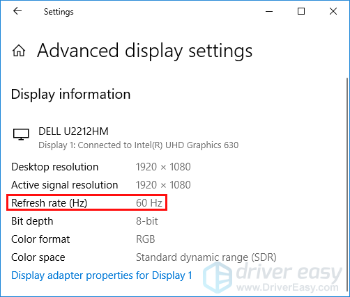 How to check refresh rate on a monitor [Easily] - Driver Easy