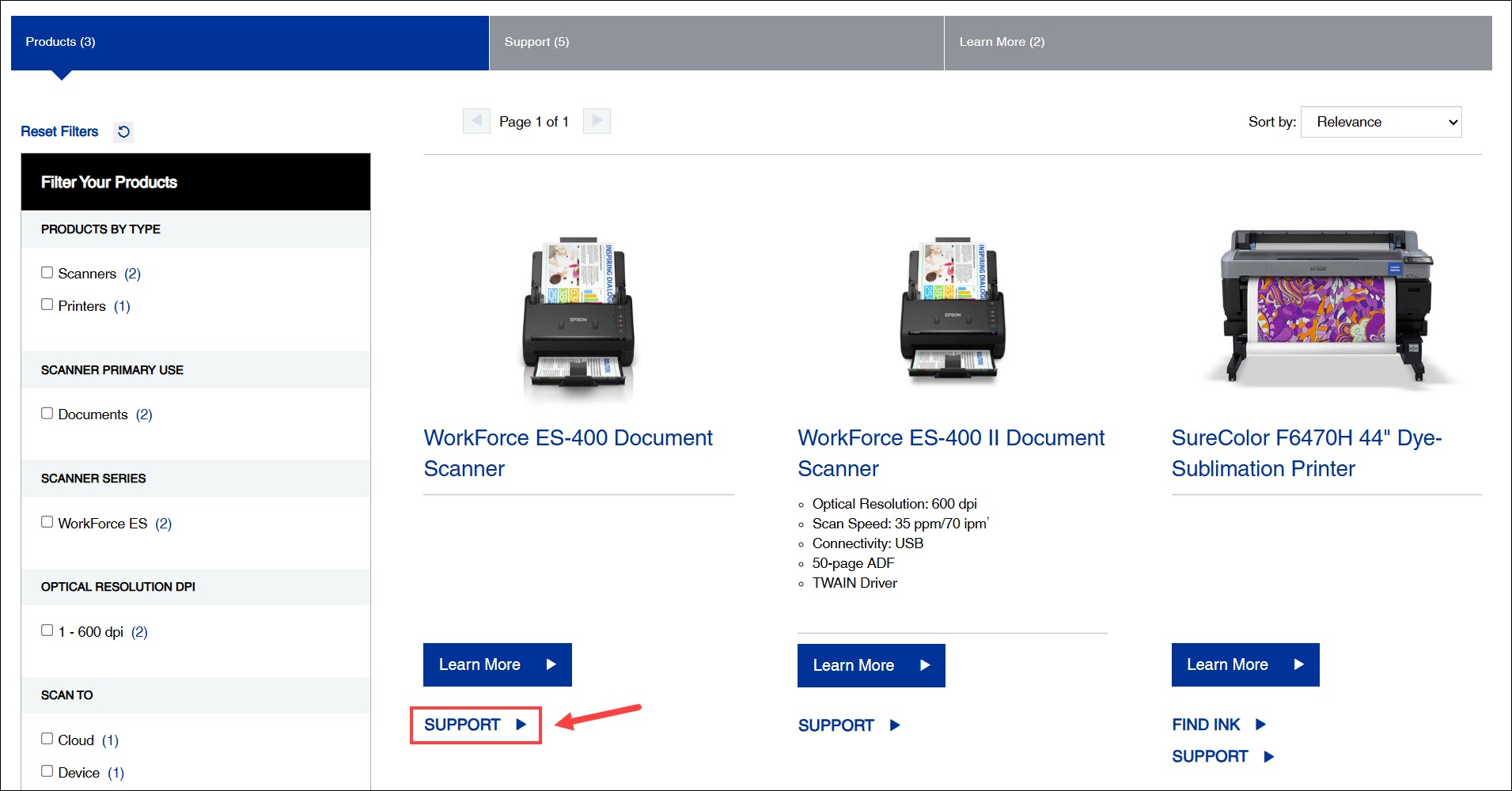 epson es-400 scanner driver manual update