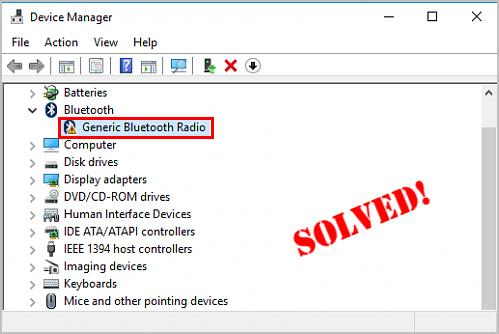 semiconductor fuente Como SOLVED] Generic Bluetooth Radio Driver Issues in Windows. Quickly & Easily!  - Driver Easy