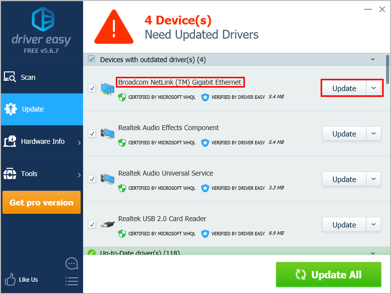 dell broadcom netlink gigabit ethernet driver settings