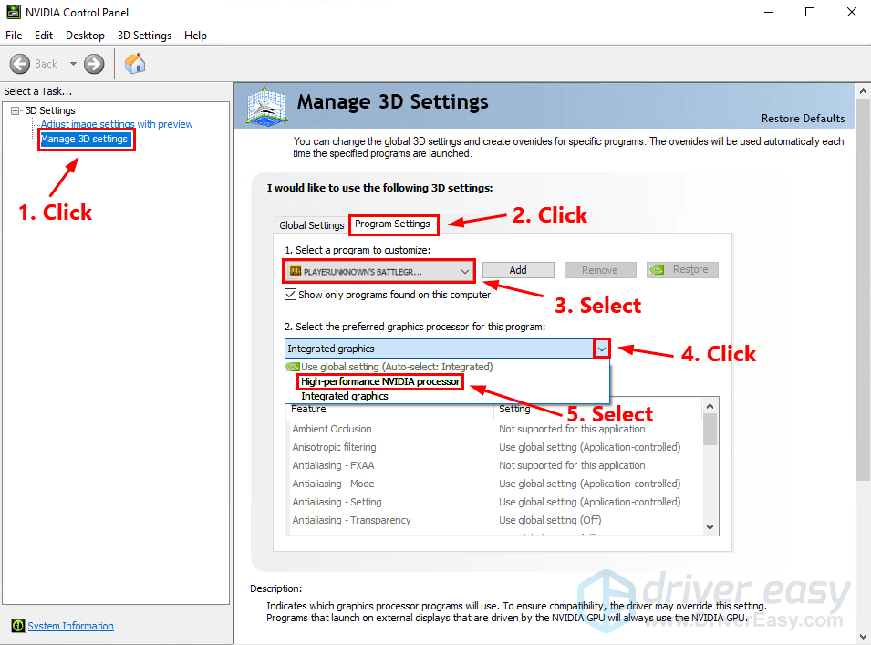 change 3d settings