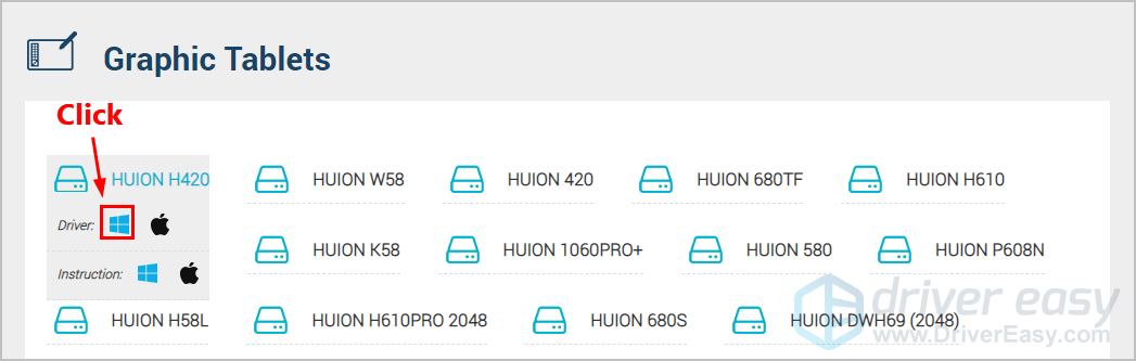 huion download driver