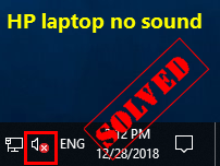 my hp laptop has no sound