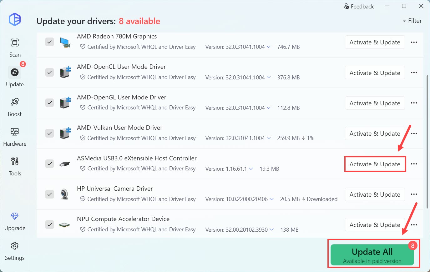 ASMedia USB3.0 eXtensible Host Controller driver update driver easy