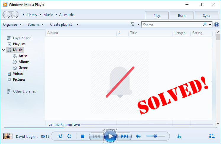 no sound on converting windows media player for mac