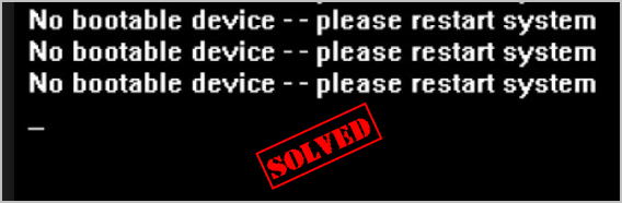 Ошибка no bootable device – как устранить проблему