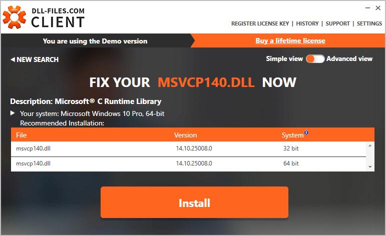 msvcp140.dll missing origin