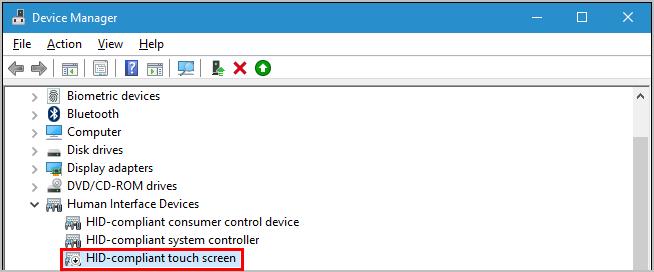 hid compliant touch screen driver download windows 10 hp