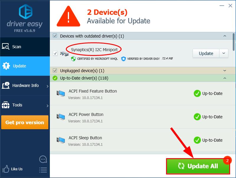 i2c hid device driver download