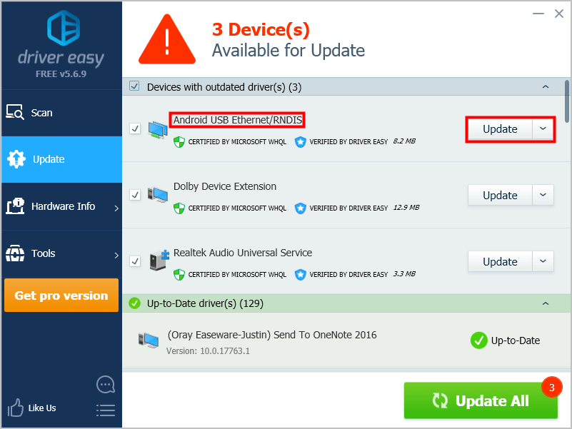 Rndis usb ethernet не включается