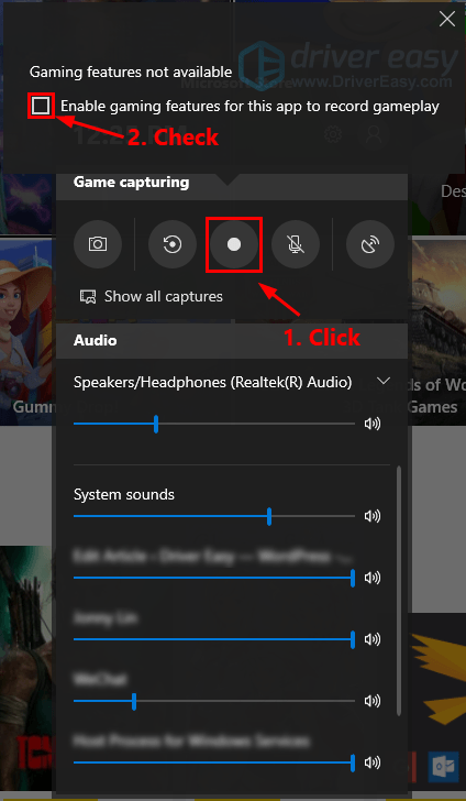 windows 10 record screen and video and audio