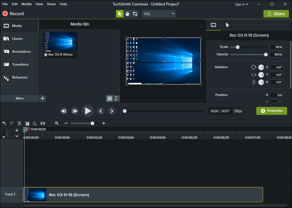 recording screen video on windows 10