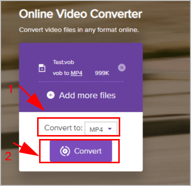 vob file converter to mp4 online