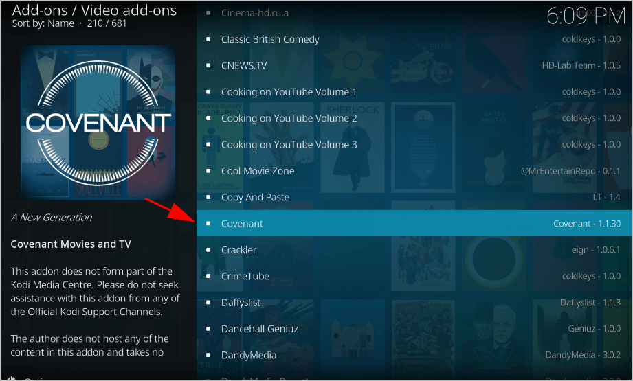 covenant kodi tvmc download