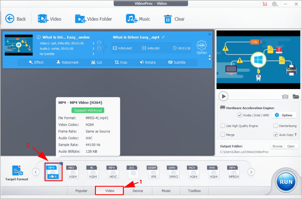 convert webm to mp4 software