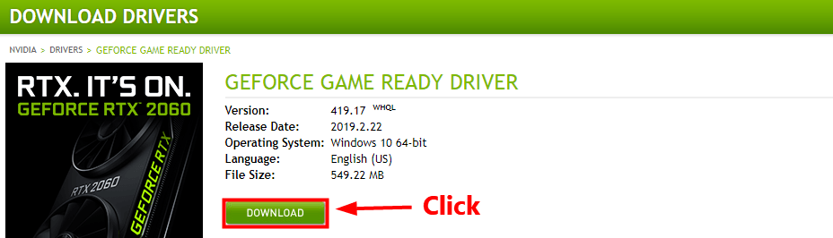 spredning prins Målestok Latest RTX 2060 Driver Download for Windows 11, 10, 8, 7 - Driver Easy