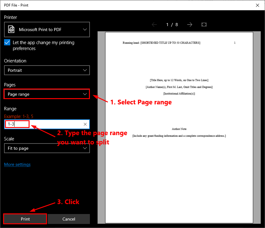 How to Split PDF by Page Ranges