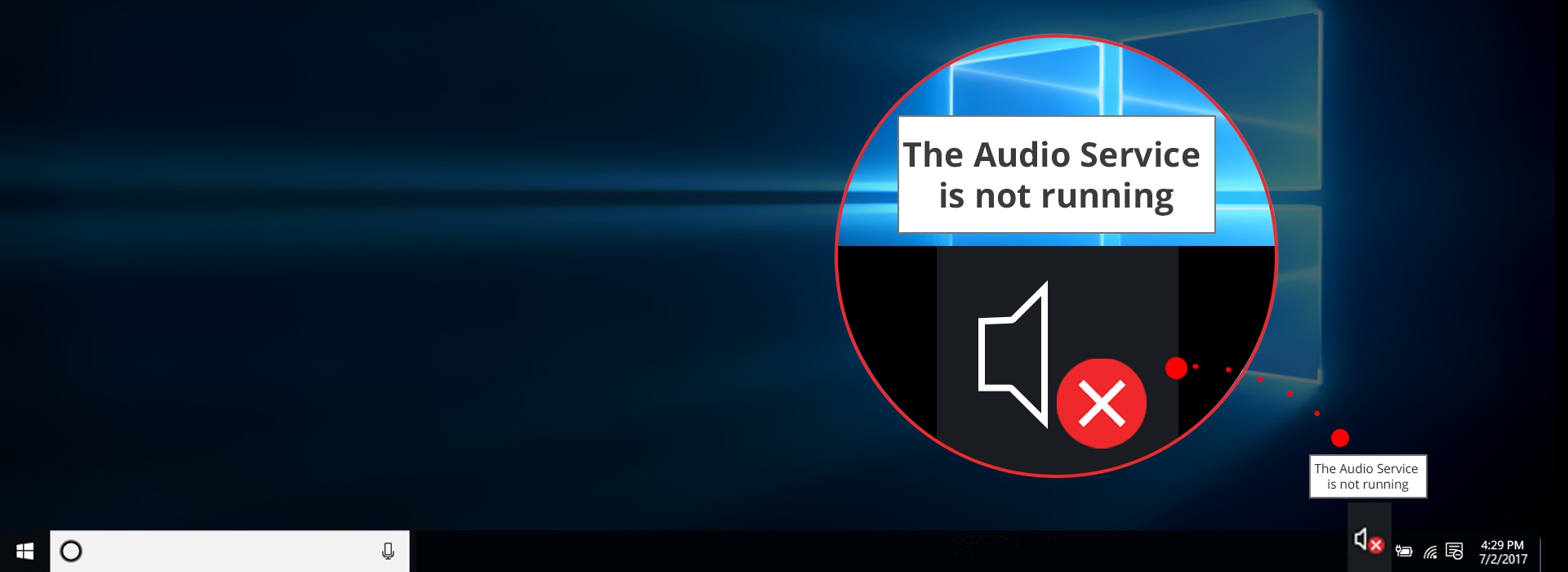 windows audio service stopping