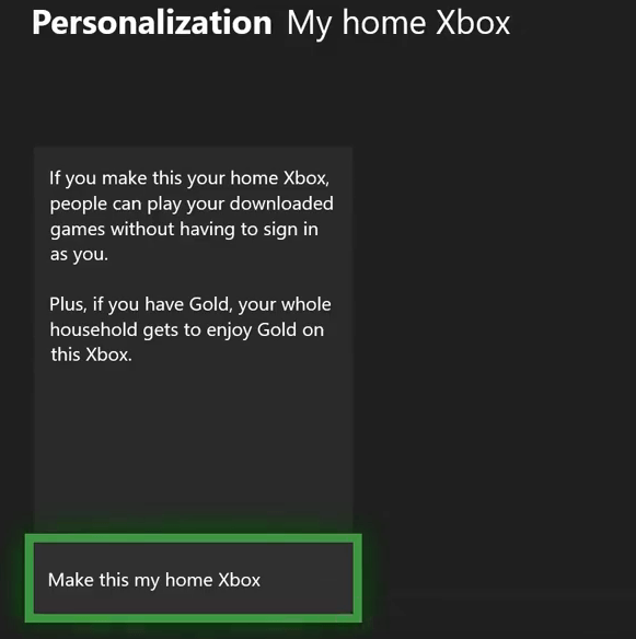 My home hot sale xbox one