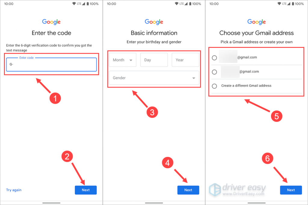 Create Your Google Account Step By Step Driver Easy