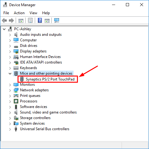 Synaptics driver update for synaptics ps 2 port touchpad что это