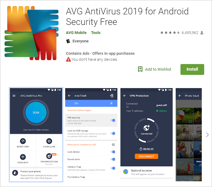 google play store app install avg download